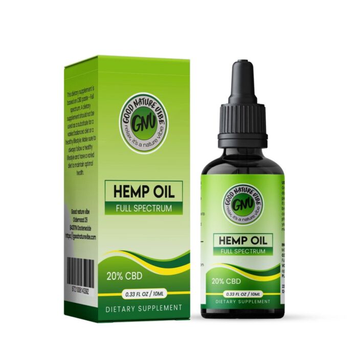 CBD olie full spectrum 20% 10ml cannabidiol hemp olie oil fles + verpakking