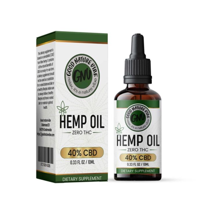 CBD olie 40% cannabidiol Hemp oil Fles box
