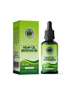 CBD olie full spectrum 8% 10ml cannabidiol hemp olie oil fles + verpakking